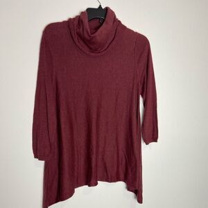 The Limited Burgundy Long Sleeve Blouse Top